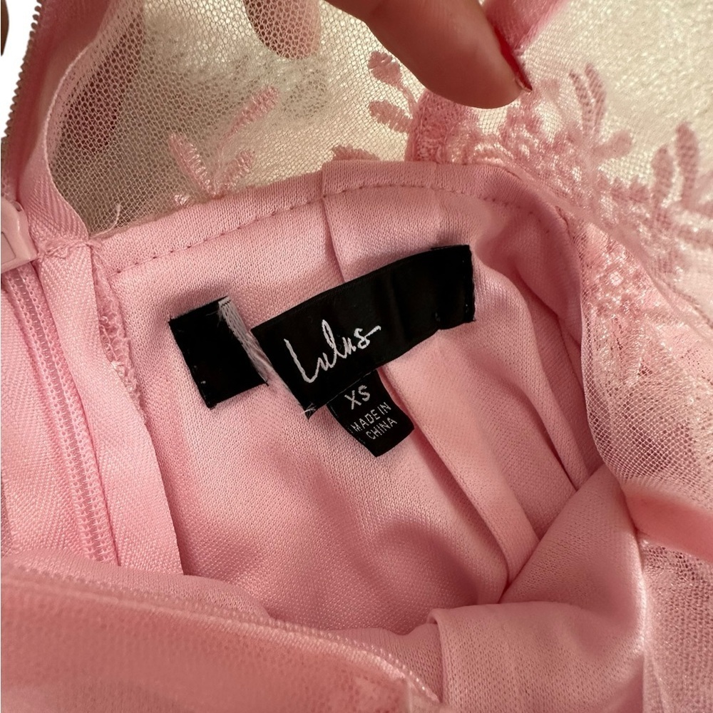 Lulus Radiant Expectations Pink Embroidered Floral Bustier Maxi Dress Size XS - Picture 11 of 17
